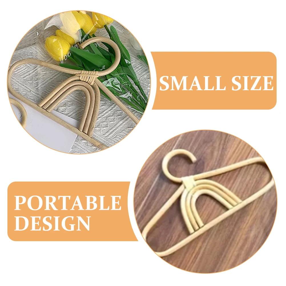 

2pcs Rattan Children'S Clothing Hanger Small Size For Nursery Baby Closet Organizer Clothes Storage Kids Hangers Toddler Outfits