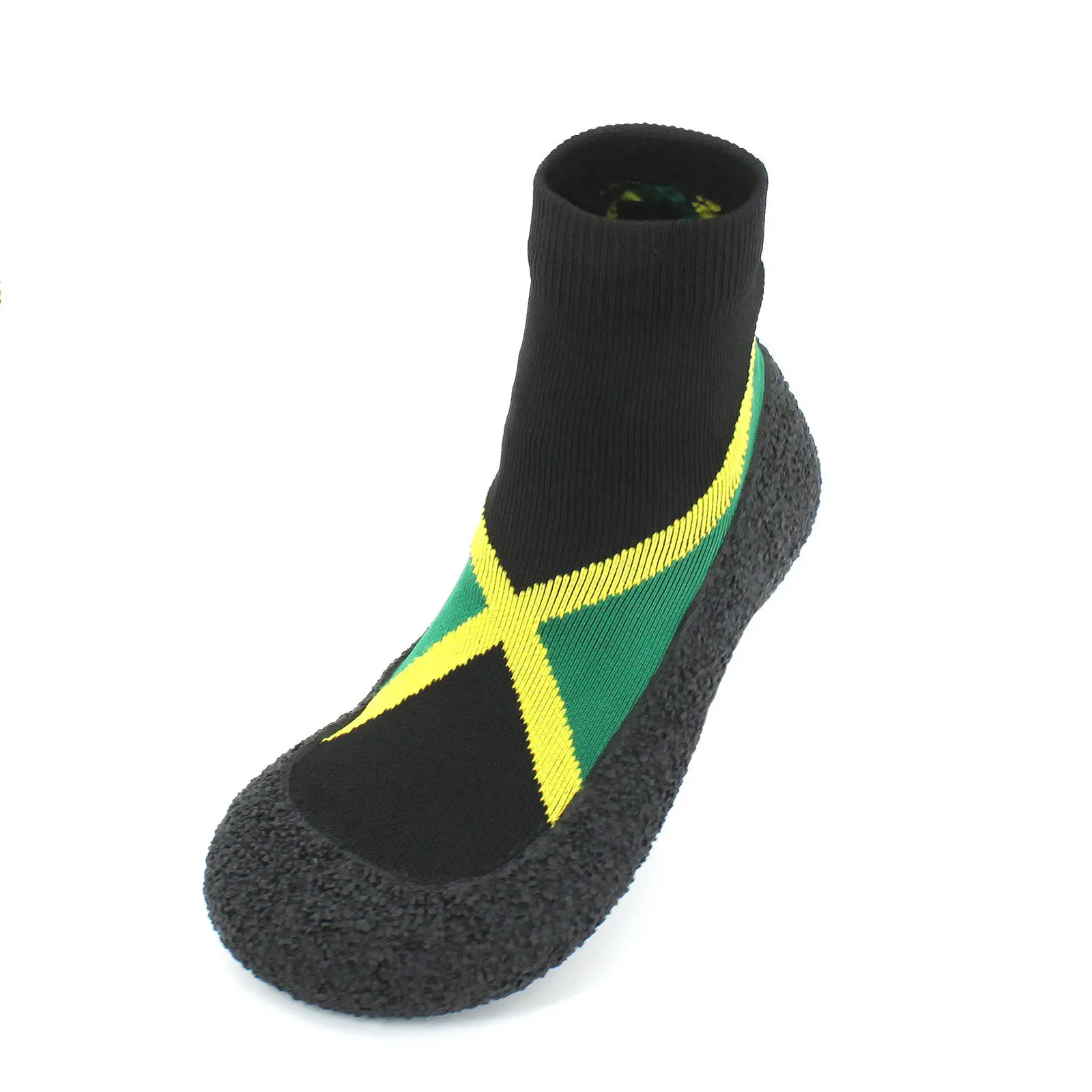 Womens Mens Barefoot Sock Shoes Water sports yoga jump beach Walking Fitness Footwear Jamaican Rasta Afro breathable non-slip