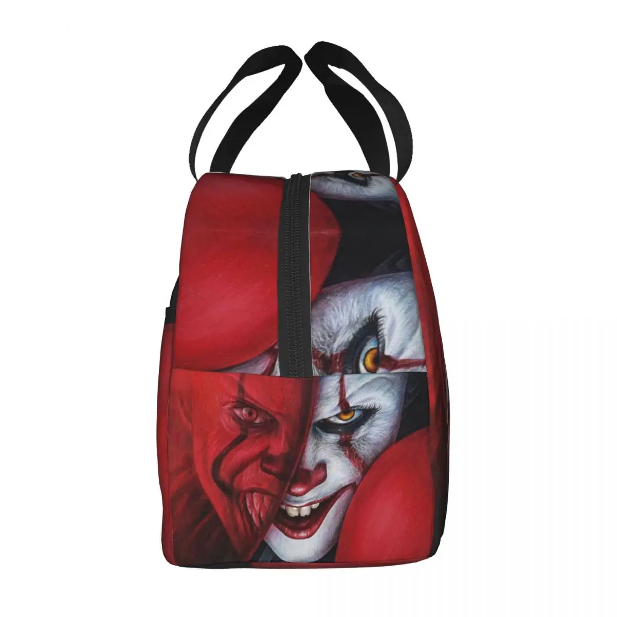 Halloween Evil Clown Lunch Bag Women Warm Cooler Insulated Horror Movie Killer Lunch Box for Student School Food Picnic Tote