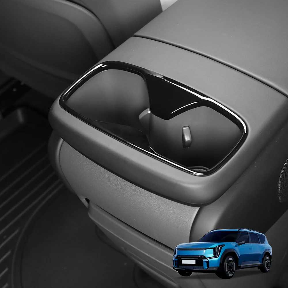 

Car Interior Accessories Full-coverage/Semi-coverage Rear Cup Holder Cover Frame Trim ABS Material For Kia EV9 2024 2025 LHDRHD