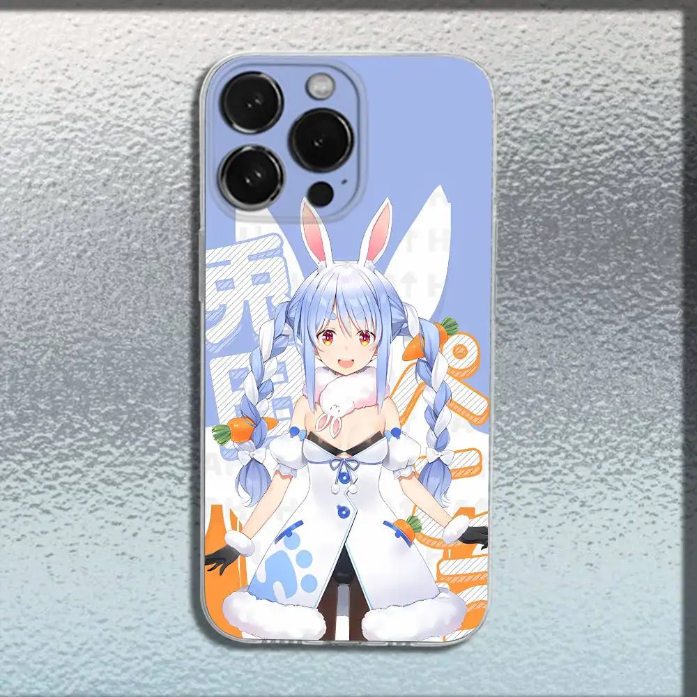 U-Usada Pekora Hololive Phone Case For iPhone 17,16,15,14,13,12,11,Pro,Max,Plus,E,SE4,Air,Mini Transparent Cover
