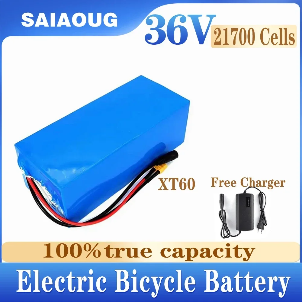 

SAIAOUG 36V Battery 50ah ebike battery 30A BMS 36V 30AH 2000W Lithium Battery Pack For Electric bike Electric Scooter+Charger