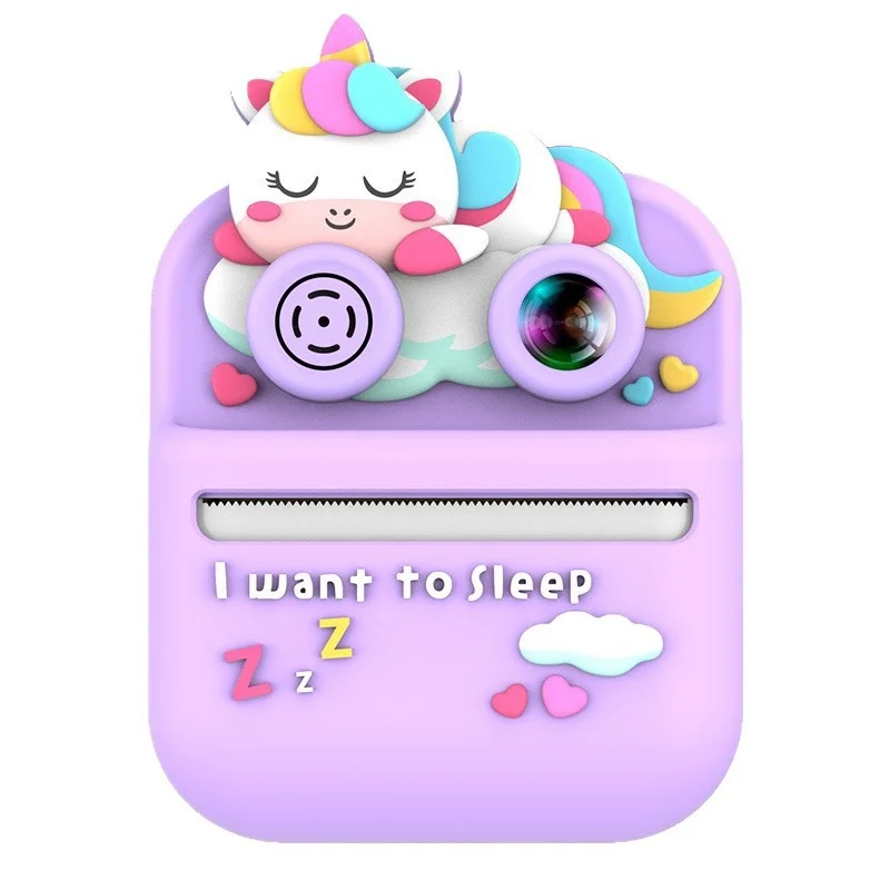 Aparat fotograficzny dla dzieci z funkcją druku termicznego czarno-białego, idealny do transgranicznego handlu, zabawka z motywami z kreskówek dla chłopców i dziewczynek.