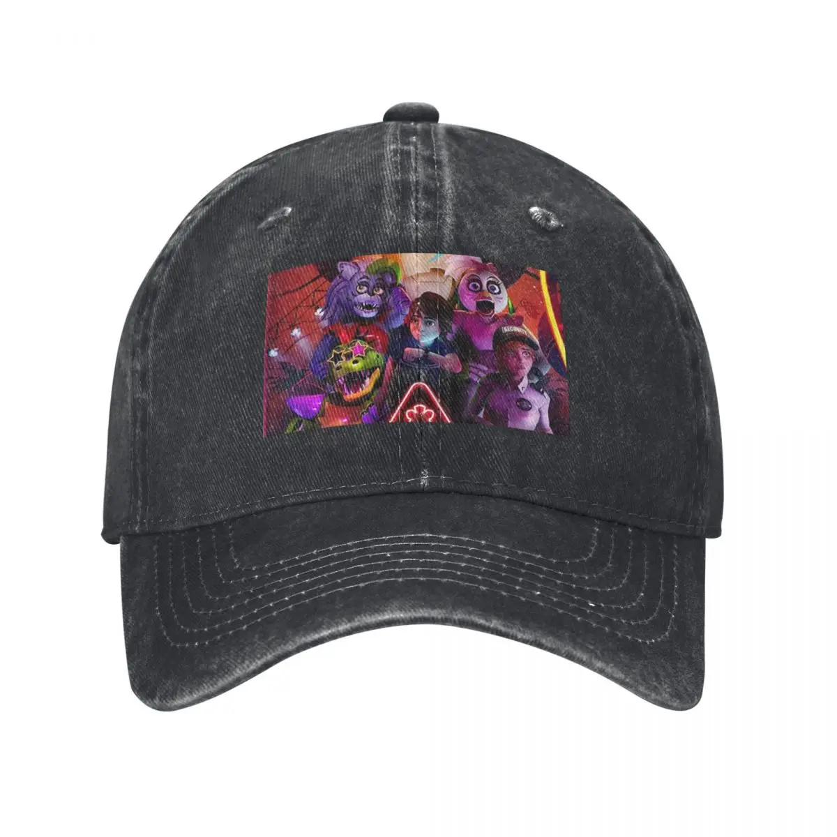 FNAF Movie Poster Baseball Cap Gentleman Hat Sunhat Women's Golf Clothing Men's