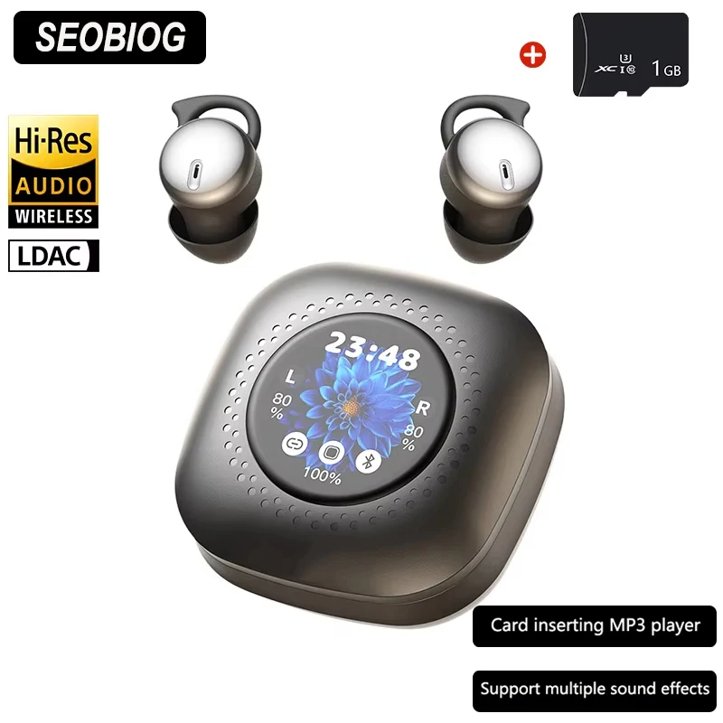 

SEOBIOG Q26Pro Wireless bluetooth earphone touch screen earbuds Sleeping Headsets Noise Cancelling In Ear headphones With Mic