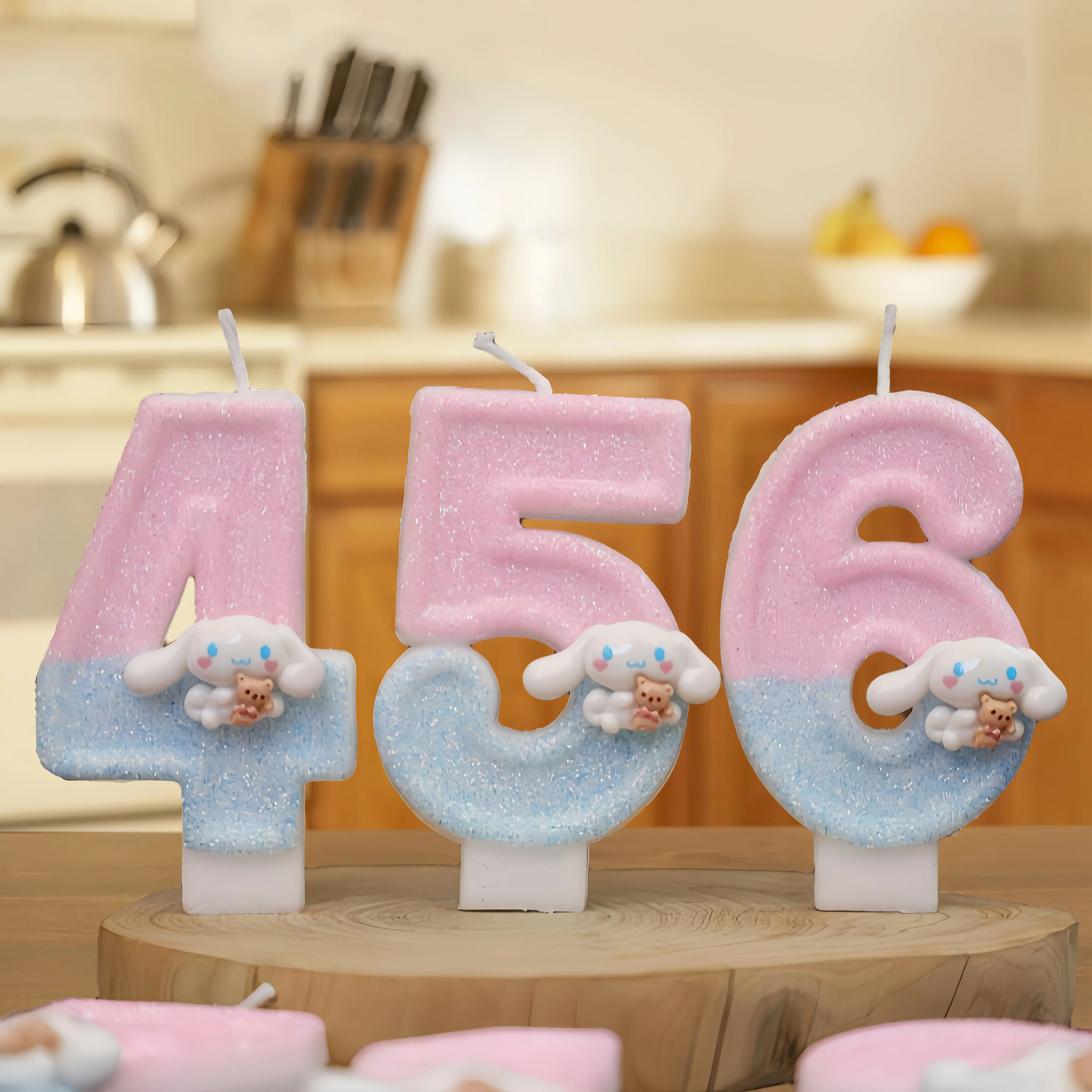 سانريو لطيف سينامورول الكلب 0-9 عدد شمعة ثلاثية الأبعاد Kawaii شخصية كرتونية كعكة حفلة المكونات في كعكة عيد ميلاد الديكور ﻿ الهدايا