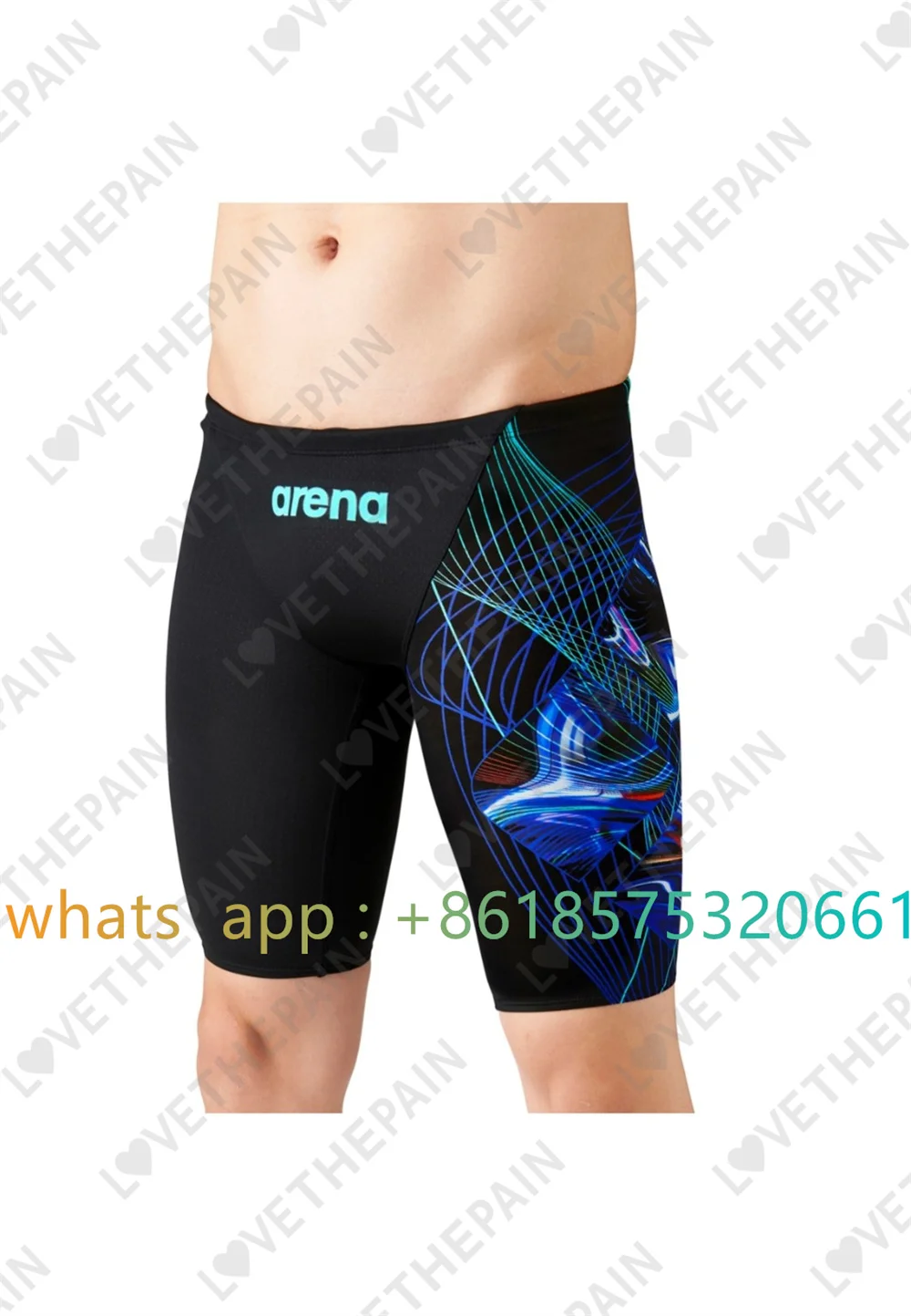 Mens Swimsuit Jammer Swimming Trunks Endurance Athletic Training Swimwear Racing Shorts Quick Dry Beach Tights Surf Swim Jammers