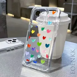 Heart Graphic Soft Silicone Phone Case For iPhone 14 13 15 16 Pro Max 12 11 X XR XS 7 8 16 Plus SE 2022 Transparent Bumper Cover