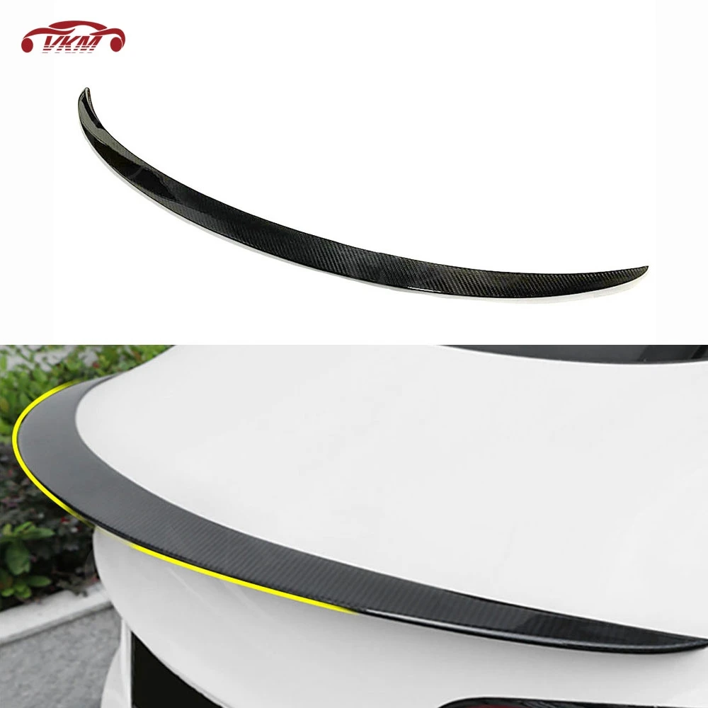 

Rear Trunk Wing Spoiler for Tesla Model 3 2017+ Dry Carbon Fiber Rear Boot Duckbill Lip Car Body Kits FRP External Decoration