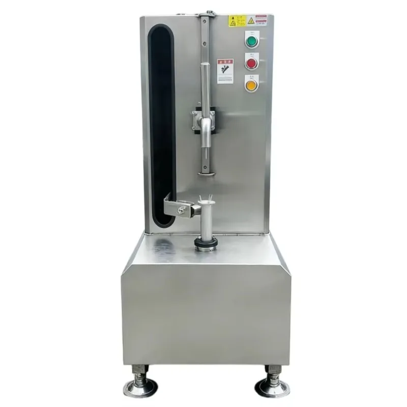 A heavy-duty single-blade peeler for commercial kitchens and food plants with a simple design