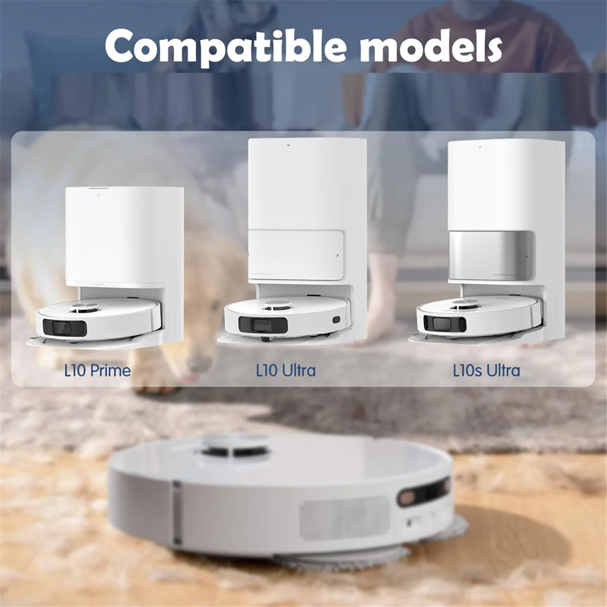 مجموعة الملحقات لـ Dreame L10S Ultra /L10 Ultra جهاز آلي لتنظيف الأتربة فرشاة جانبية رئيسية مرشحات HEPA وسادات ممسحة أكياس الغبار # قادرة على