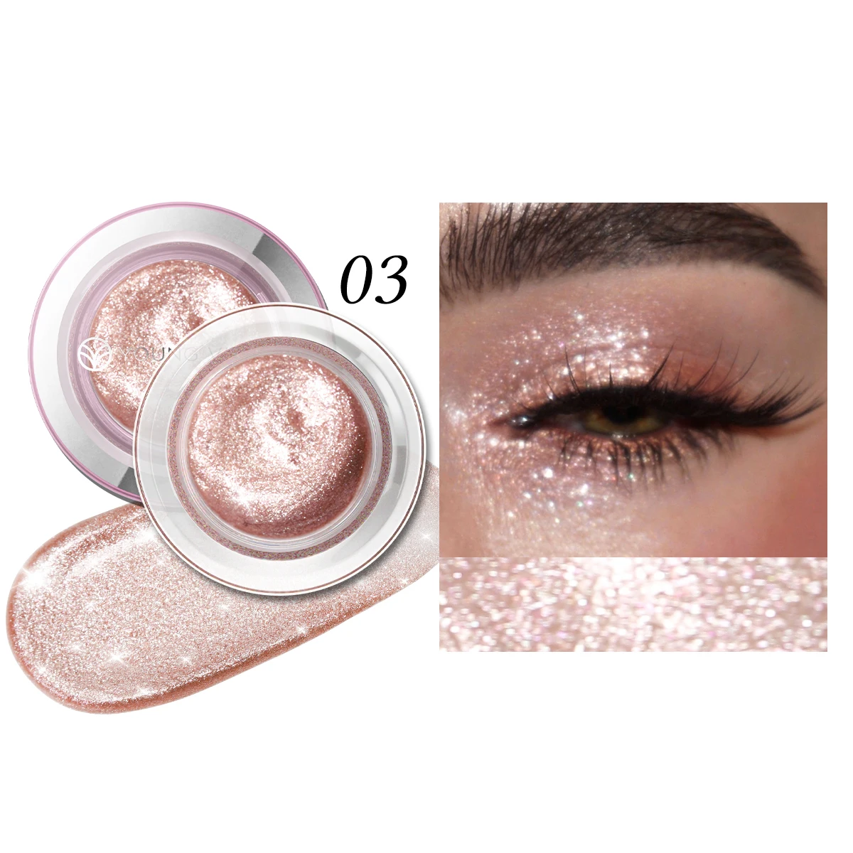 7-Color Liquid Highlighter Makeup – Waterproof, Non-Sticky, High-Impact Pearlescent Finish for Eyes & Cheeks