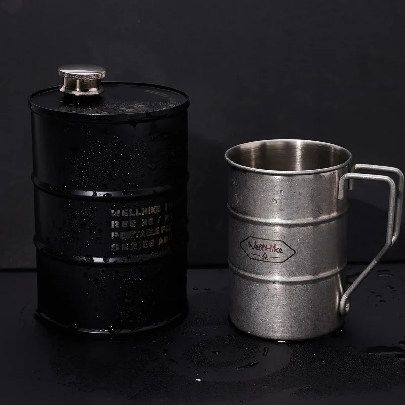 

Открытое ведро для вина, напитков, бутылка из нержавеющей стали 304, 750 мл, портативный цилиндрический горшок для кемпинга, топливный горшок для вина, топливная бочка