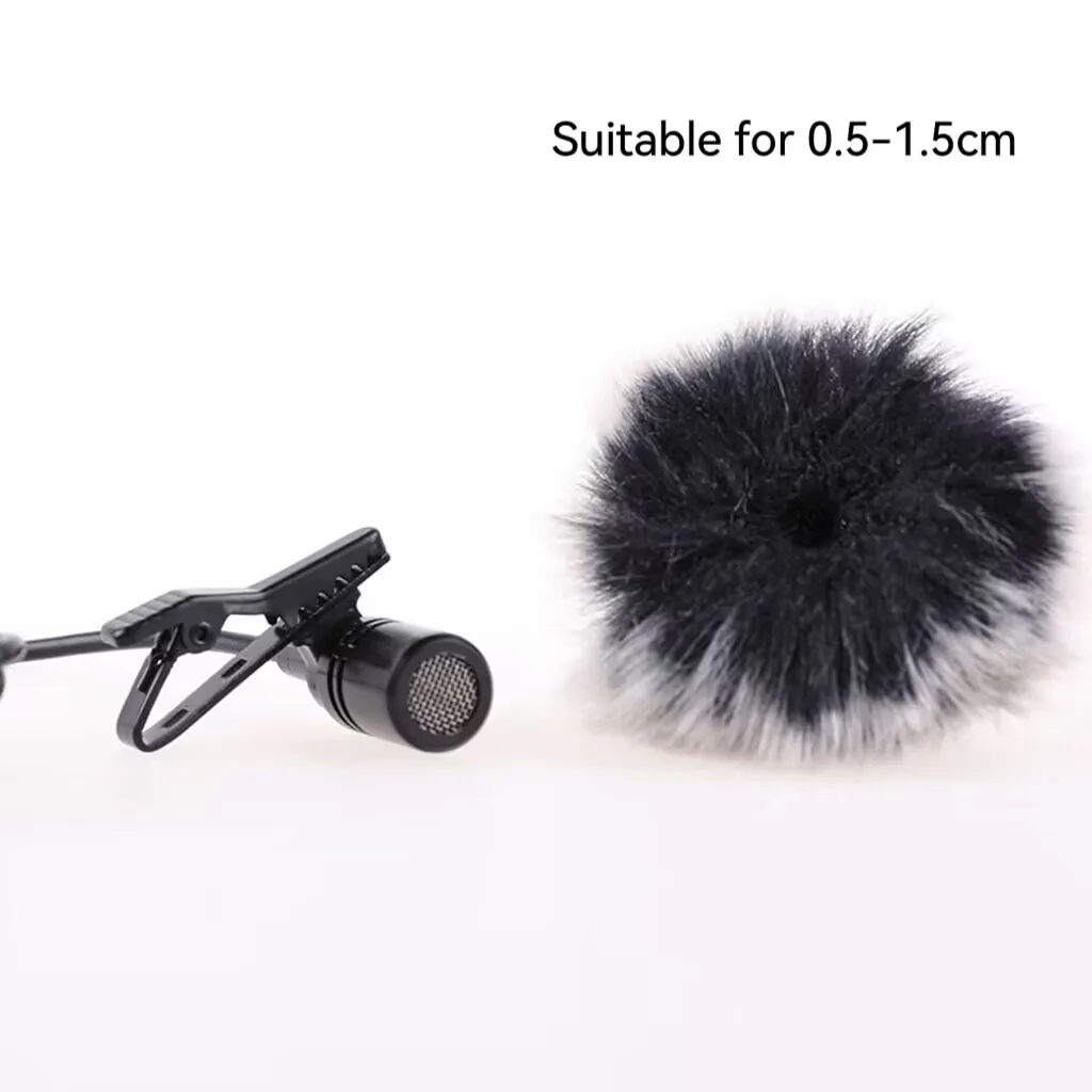 1Pc Lavalier Microphone Windscreen Furry Cover Durable Furry Windscreen Muff For Lapel Mic Wind Cover Protector Replacement