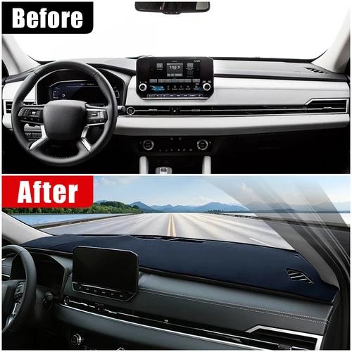 Imagen 2 del producto Para Mitsubishi Outlander PHEV IV 4 MK4 2022 2023 2024, cubierta para salpicadero de coche, alfombrilla para salpicadero, parasol, accesorios antideslizantes