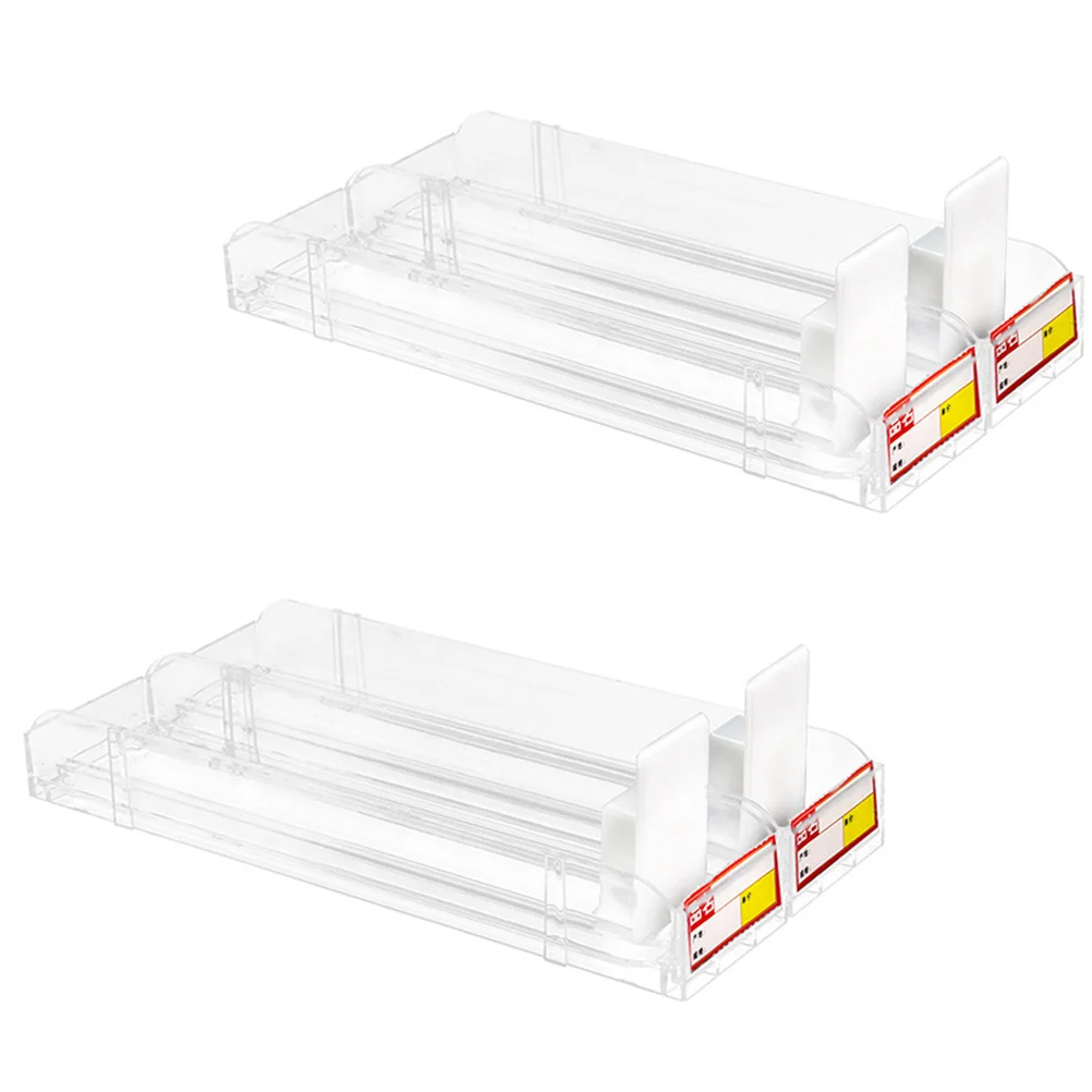 

4 Pcs Holder Cigarette Accessories Display Stand Automatic Pusher Showcase Rack