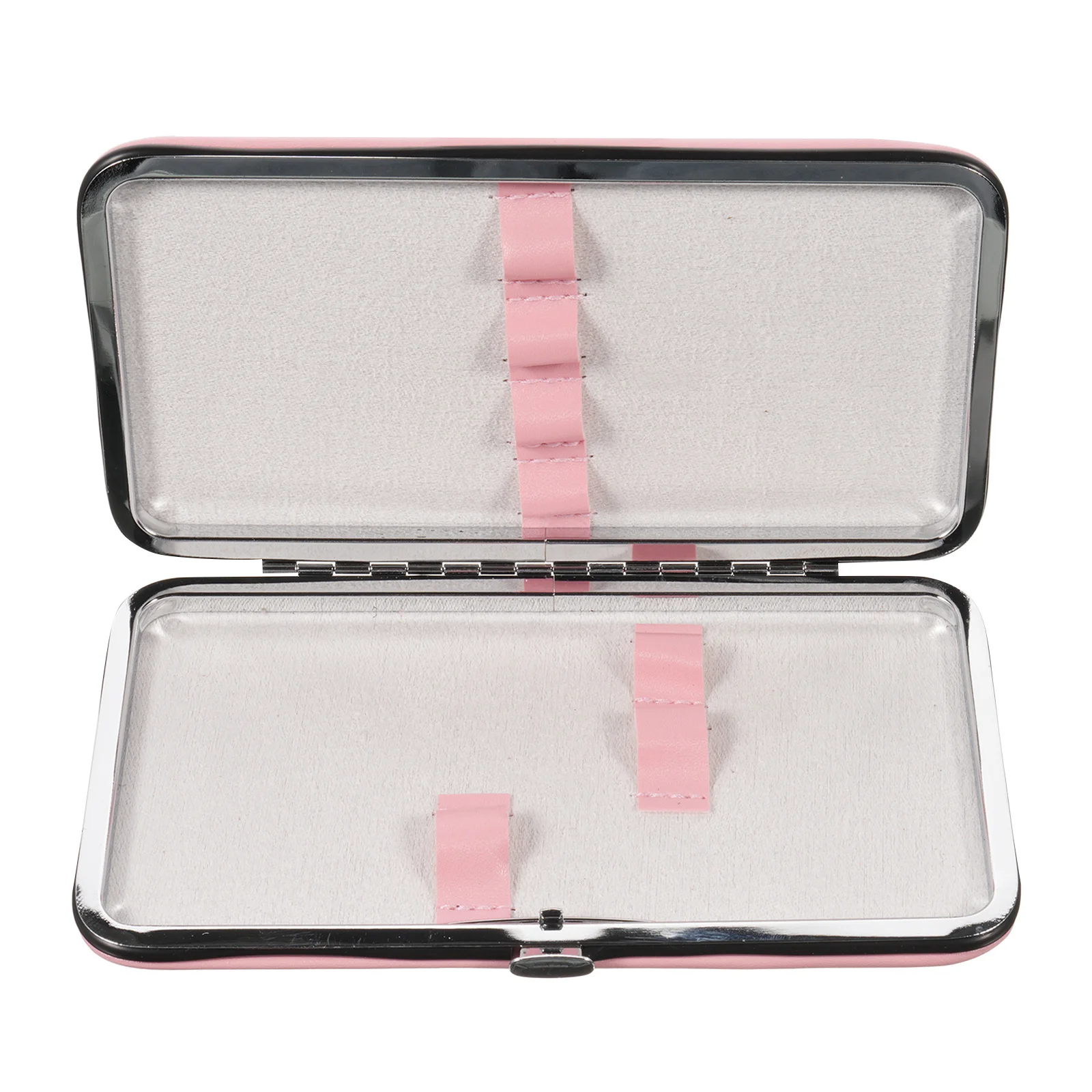 حقيبة حامل ملاقط الرموش من البولي يوريثان، حافظة تنظيم أدوات المكياج لإغلاق مستلزمات تمديد الرموش، تخزين باللون الوردي