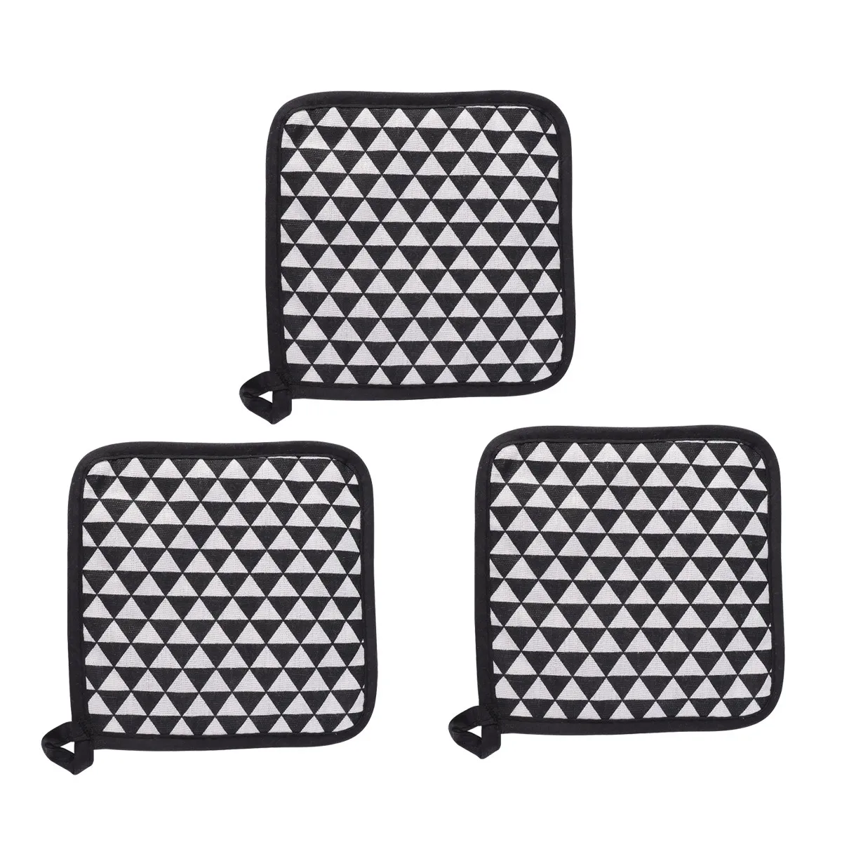 3Pcs Cotton Linen Thickened Heat Resistant Table Pad Pot Holder Insulation Mat for Oven Racks Microwave Baking Cup Mats Placemat - view 3