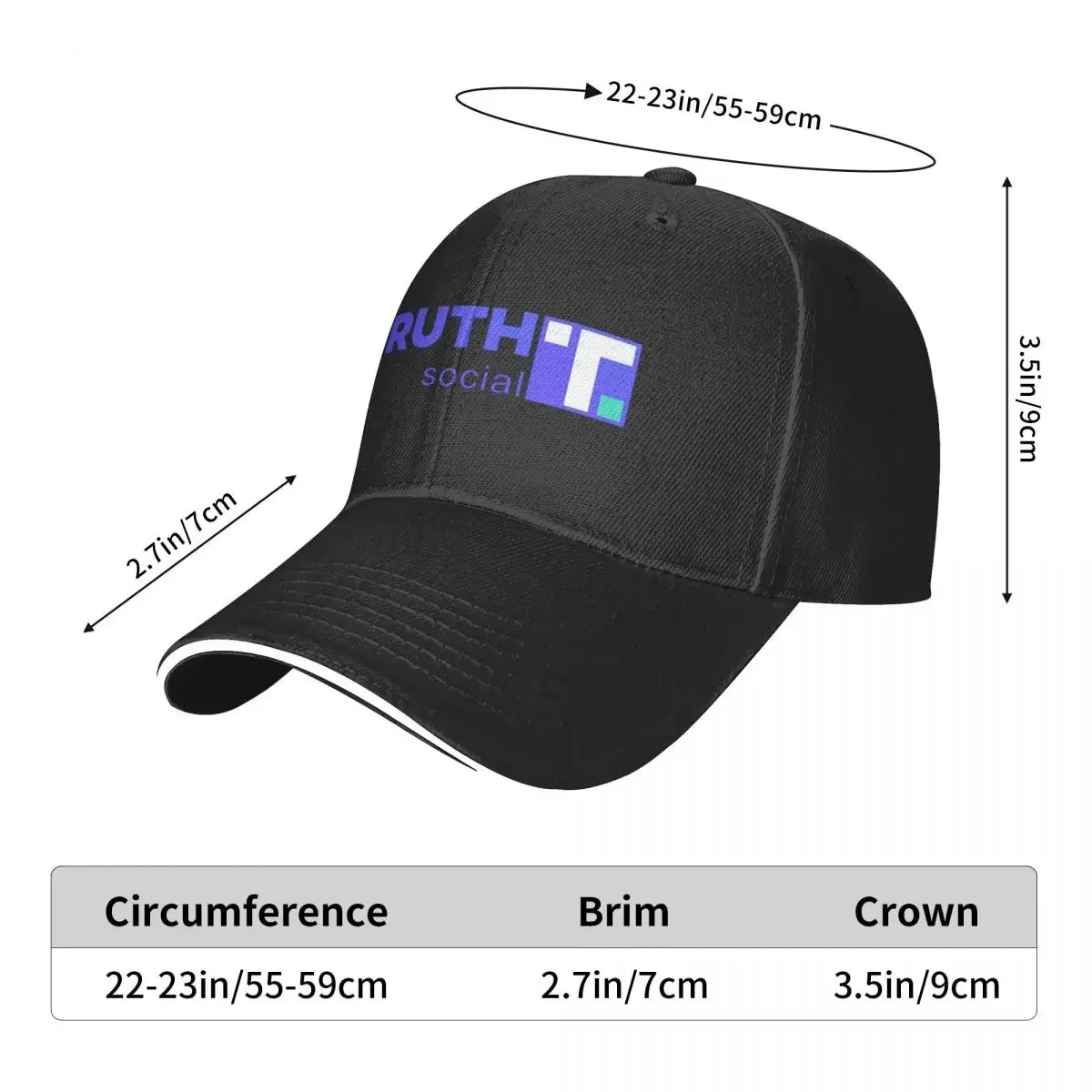 Truth Social Media Truth Social Trump - Trump's Fans Gifts Cap Casual Baseball Caps Adjustable Hat Summer Unisex Baseball Hats