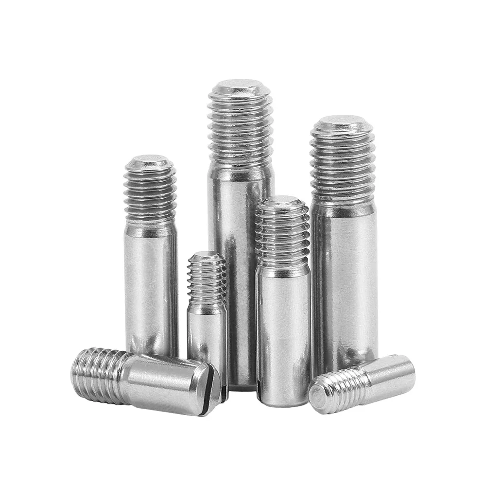 304 Stainless Steel Slotted Headless Cylindrical Pin M5 M6 M8 M10 Male Thread Bearing  Locating Dowel Pin Length 8/10/12-50mm