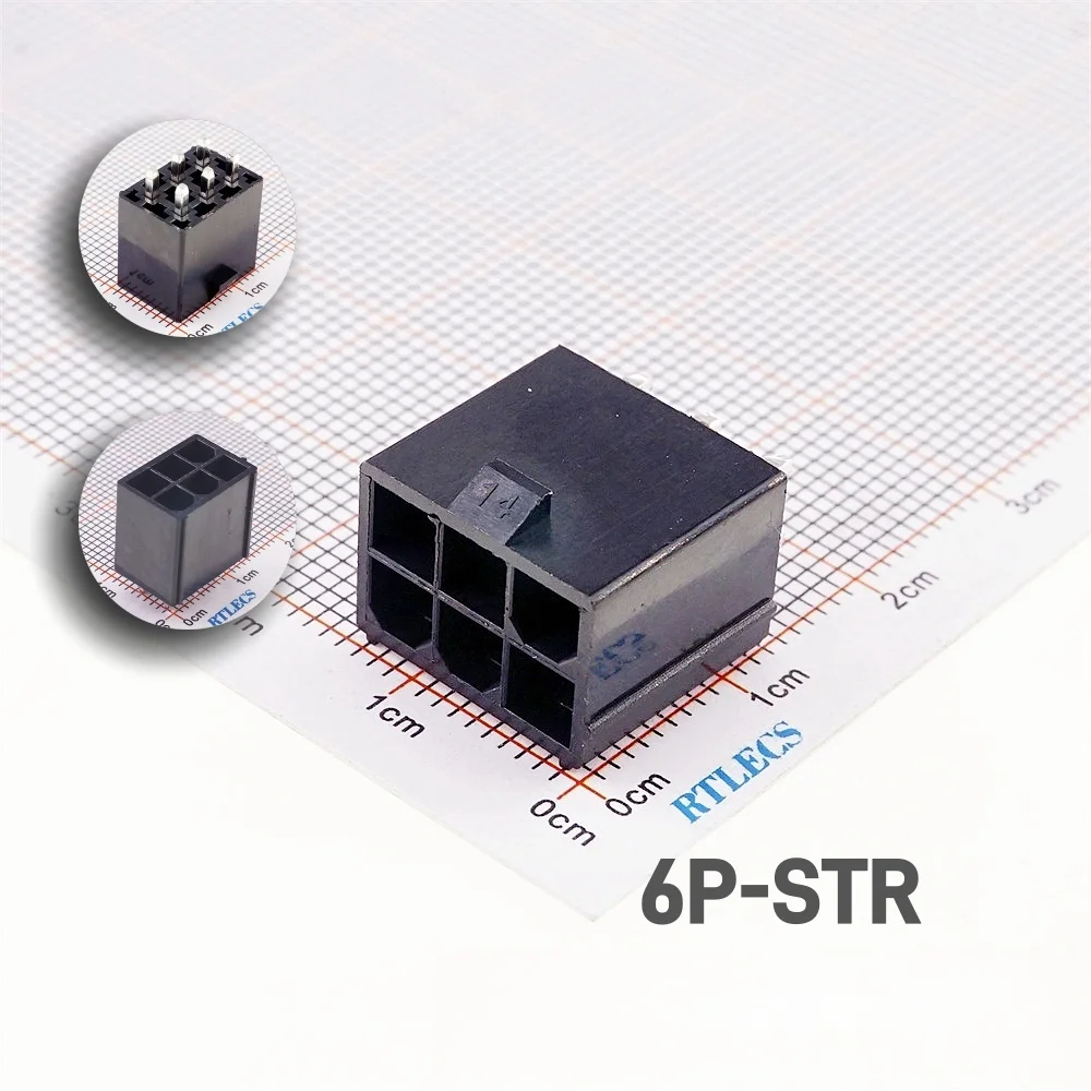 10 Pcs 4.2 MM 6 Pin Header Male 0.165\