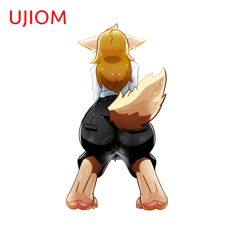UJIOM Furry Ass Cute Cartoon Wall Stickers Interesting Vestibule Wardrobe Door Decal Personal Vinyl Smart Home Accessories