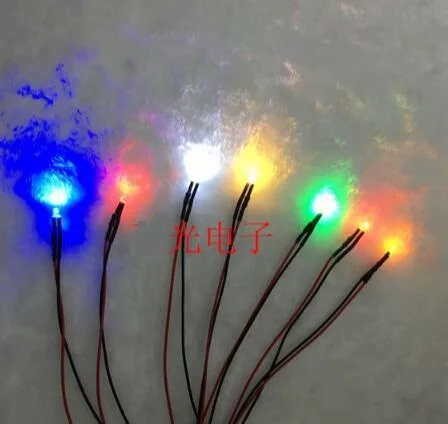 100PCS Light Emitting Diode 5MM/3MM DIP LED Warm White/Red/Yellow/Green/Blue Bright F5 F3 High Quality Bead