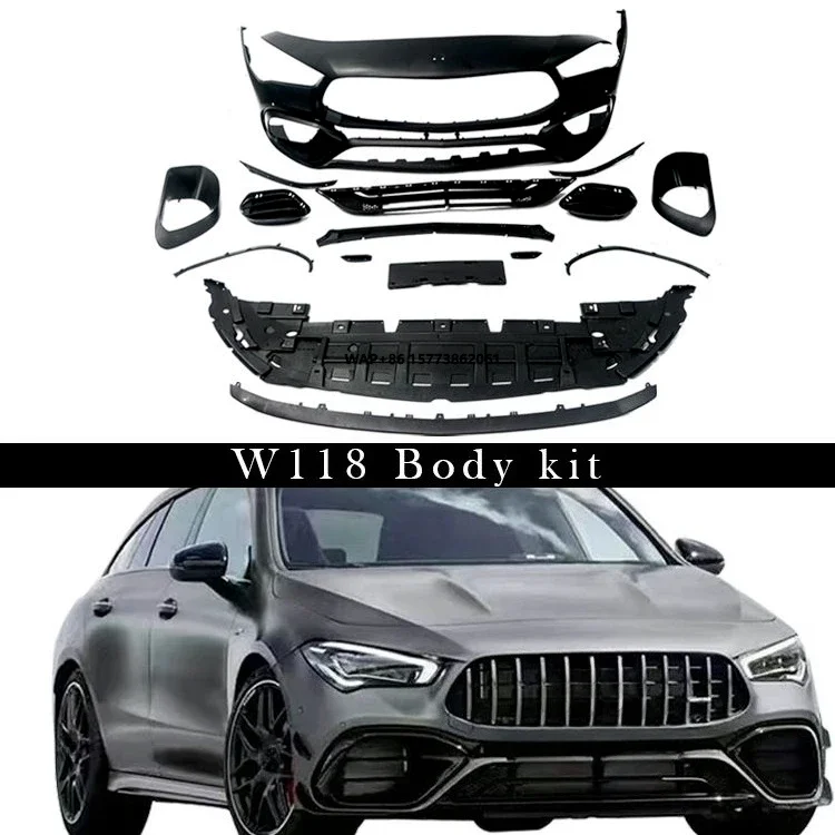 

CLA45 Conversion Kit for CLA-CLASS W118 2020-ON Plastic Body Kit Front Bumper Rear Diffuser Front Guard Chin