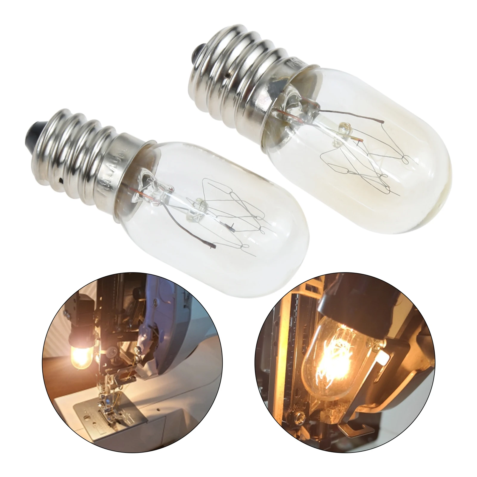 5pcs/set Sewing Machine Bulb B-E14 B-E17 for Singer Home Machines Push-in Incandescent Lamp 110V 15W Warm Light Warn Supplies