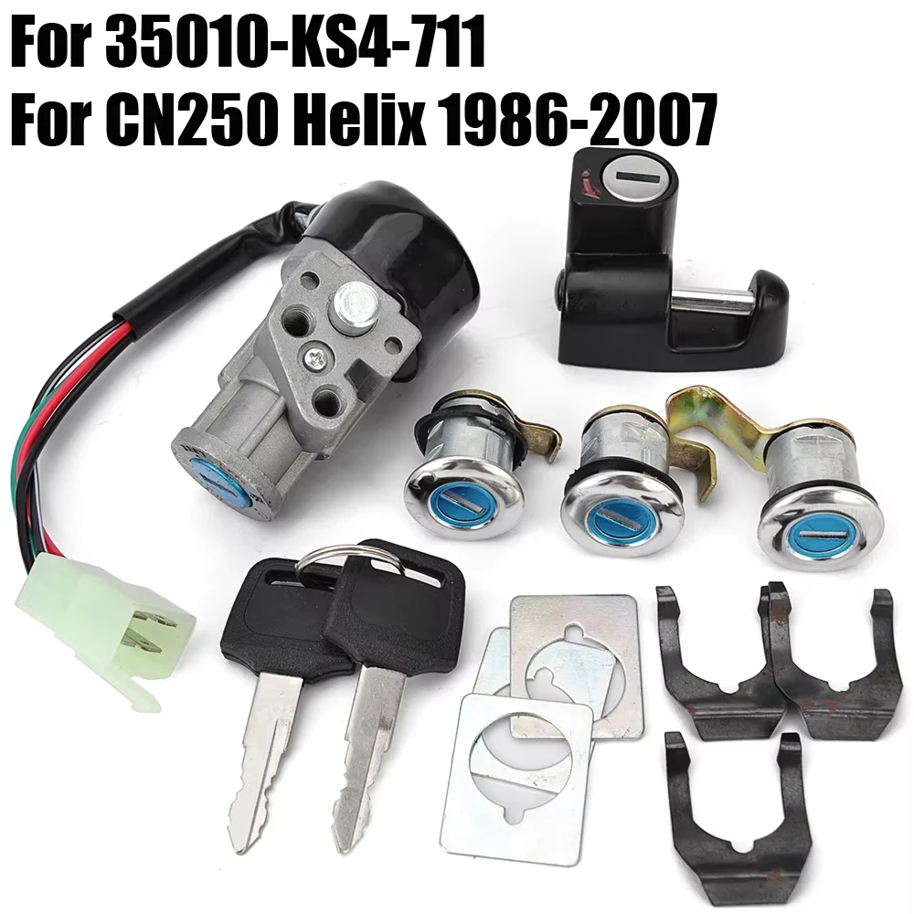 Do Honda CN250 Helix Wyłącznik zapłonu Klucz blokady fotela CN 250 Helix 1986-2007 1987 1988 1989 1990 1991 1992 1993 1994 1995 1996