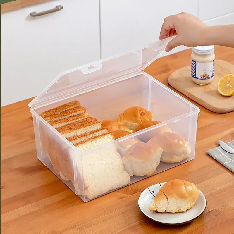 Bread Storage Box Fresh-keeping Box Mantou Steamed Stuffed Buns Food Grade Dim Sum Snack Toast Storage Box Noodles Sealing Boxs