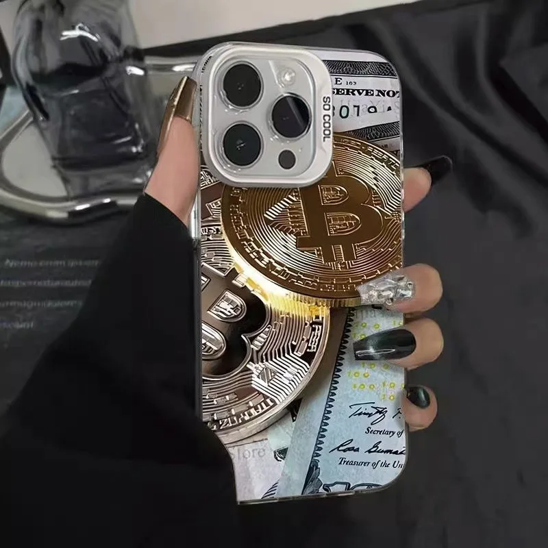 حافظة مطلية فاخرة لهاتف آيفونز 16 15 14 13 12 11 Pro Max X XR XSMax 7 8 6 Plus Y2K غطاء خلفي مضاد للسقوط