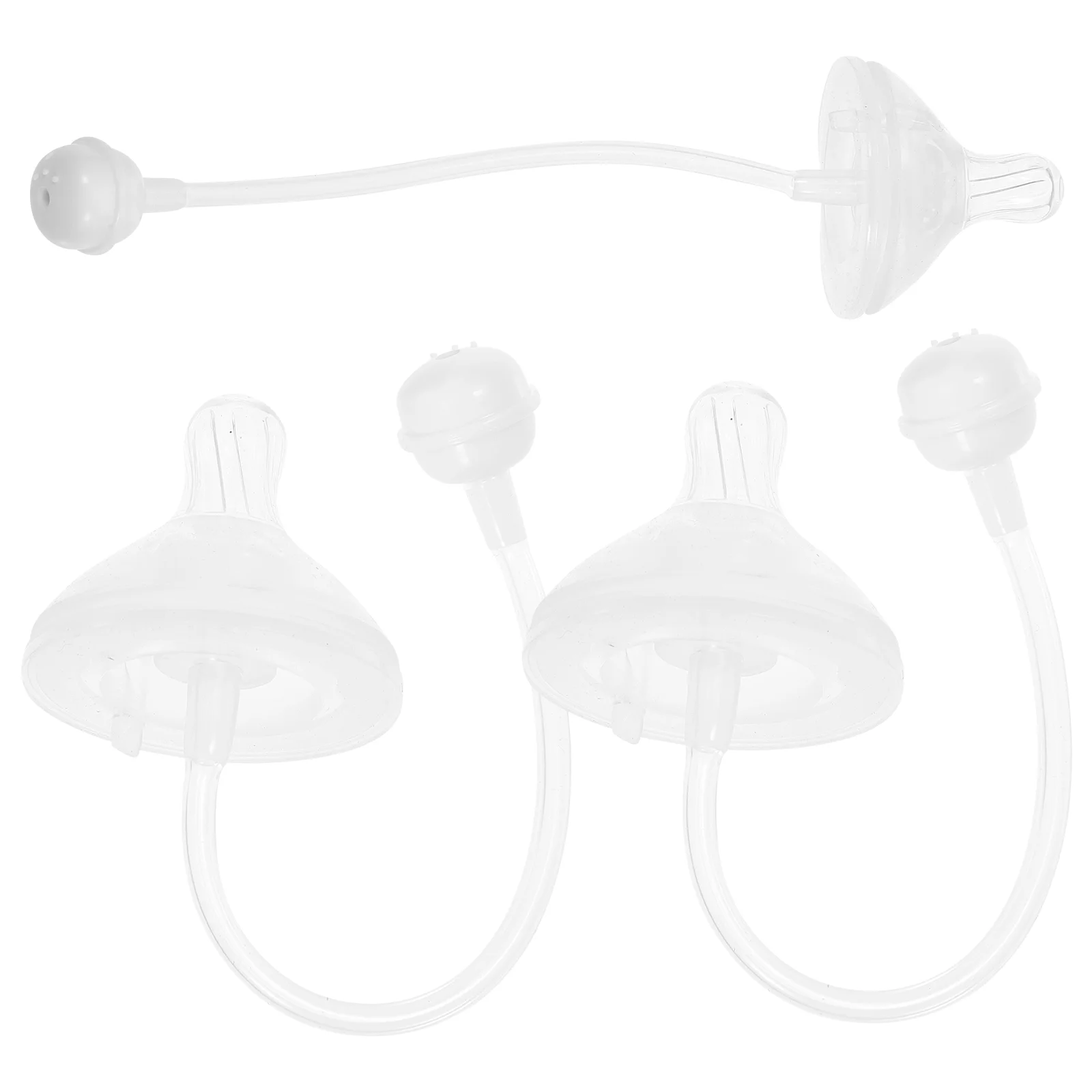 

3 Pcs Baby Feeding Bottle Silicone Nozzle Straws Pacifiers Household Weighted Supply Replaceable