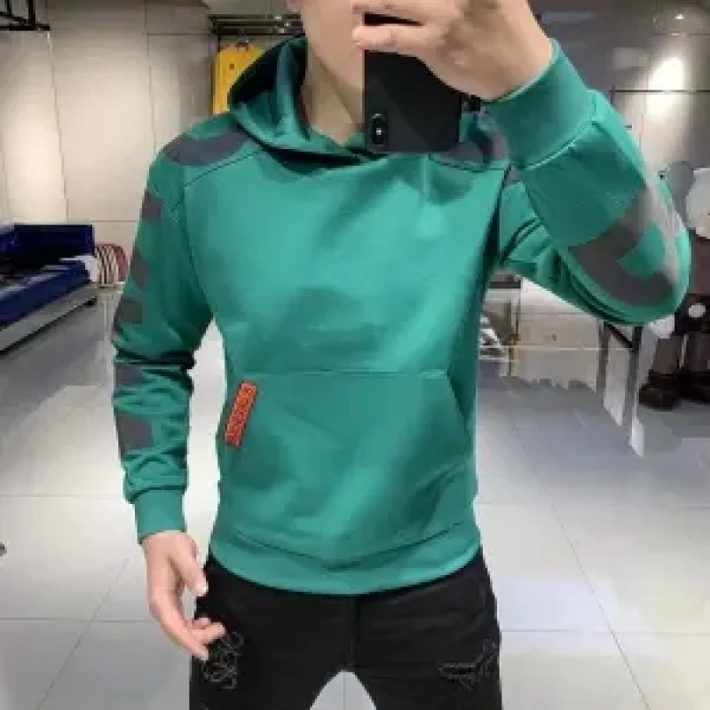 Men's Hoodie Sweater Spring and Autumn Fashion Printed Sweatshirts Fashionable Korean Long Sleeve Top