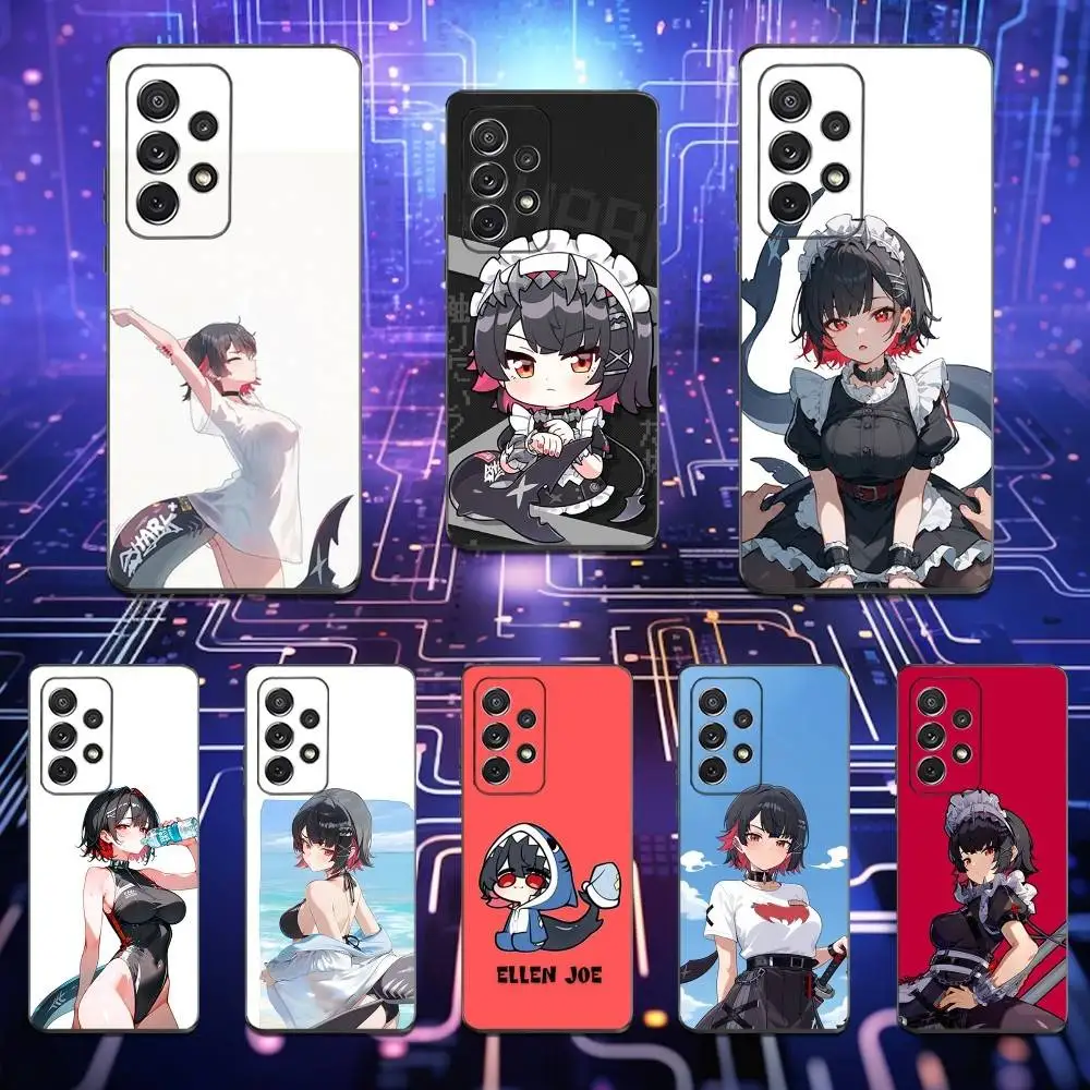 

Zone Zero Game E-Ellen J-Joe Phone Case For Samsung S25,S24,S23,S22,S21,S20,S10,Ultra,Plus,Lite,FE,Soft Silicone Black Cover