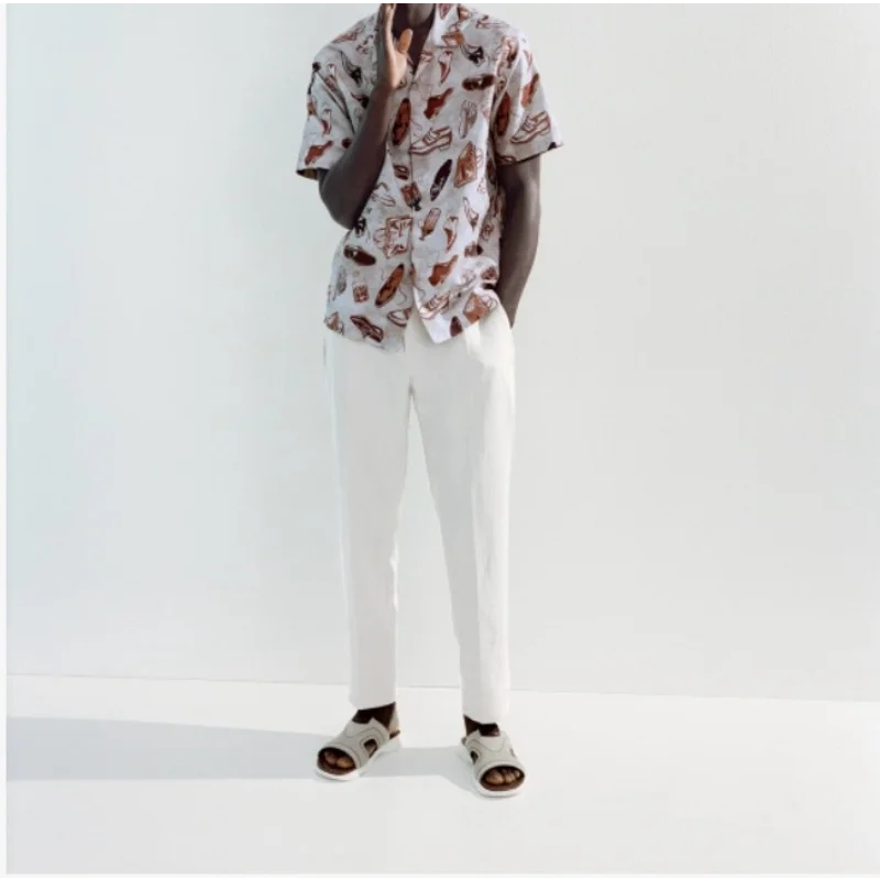 Pantalones de salón con máscara ligera unisex, corte 3D sedoso al tacto fresco con cordón, transpirable para viajes diarios/hogar, Fave Cool Touch
