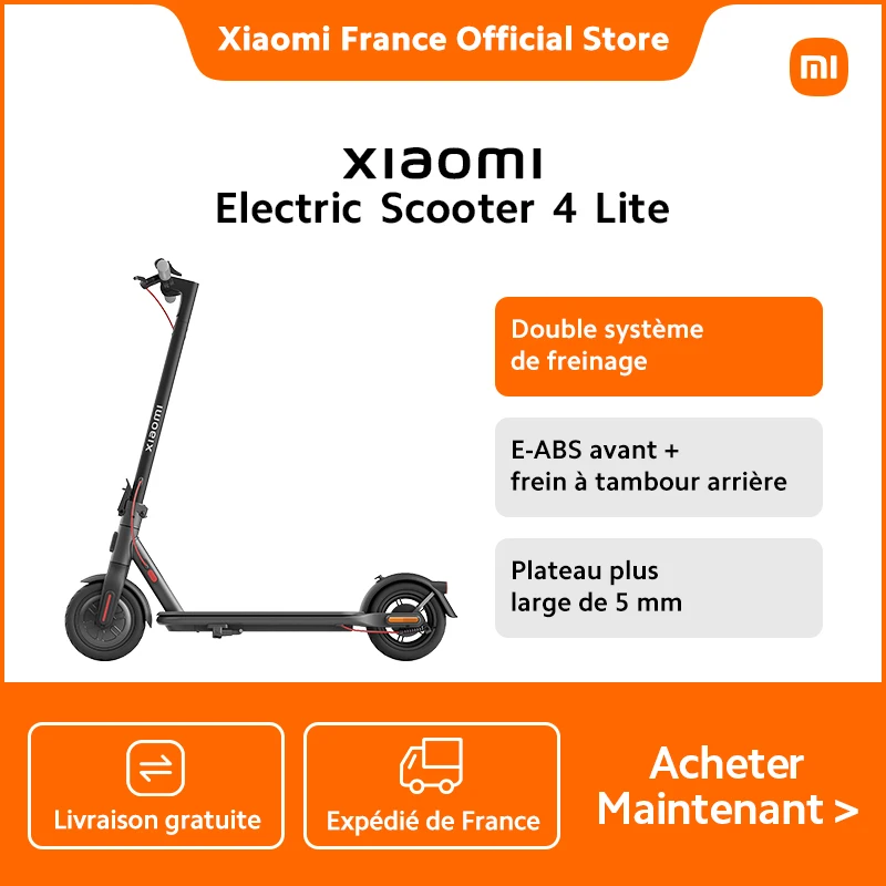 [Official] Xiaomi Electric Scooter 4 Lite Double brake system, 300 W rated power, 20 km range max