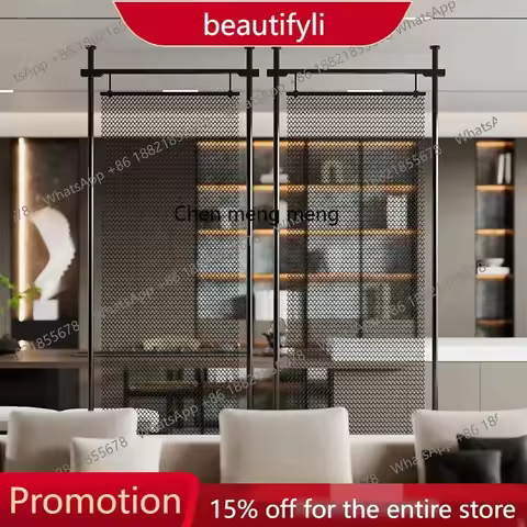 Q181 Stainless steel metal mesh screen partition living room home hotel flower grid hollow decorative wall