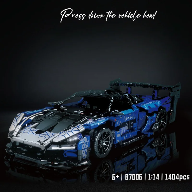 Technical McLarened Sena City Racing Car Building Blocks MOC 42123 Bricks Super Sports Cars Model Boys Assembly Toys Kid Gifts