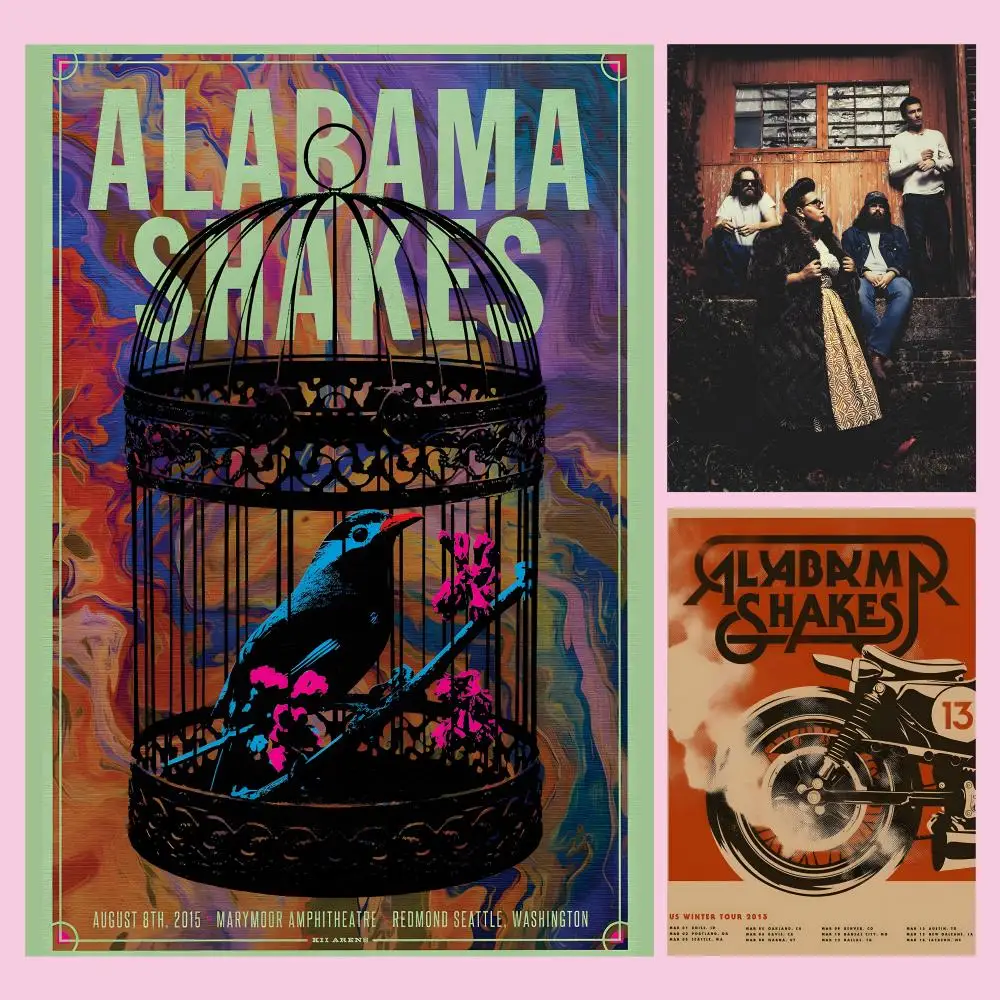 Rock Band Southern Rock Alabama Shakes Poster Hanging Wall Art Mural Print for Living Room Home Styling and Gift Picks