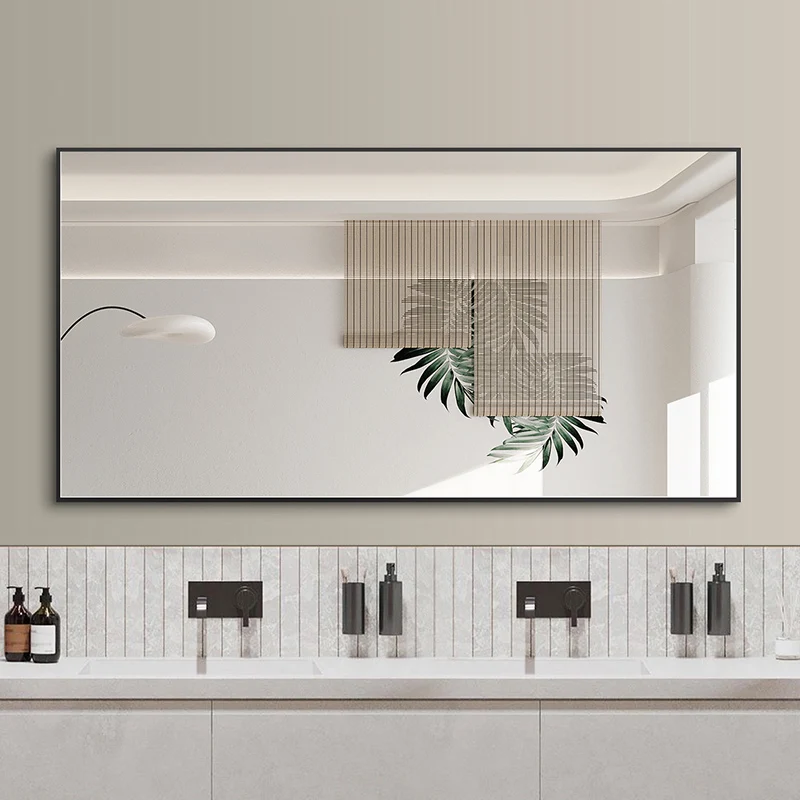 Design Rectangle Mirror Hanging Aesthetic Nordic Aesthetic Mirrors Vanity Modern Espelho Para Banheiro Bathroom Accessories