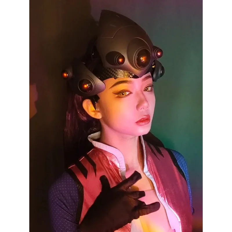 2025 New Game Overwatch Breathing LED Two Mode Helmet For Cosplay Widowmaker Mask With Lens France Player Headset Cos