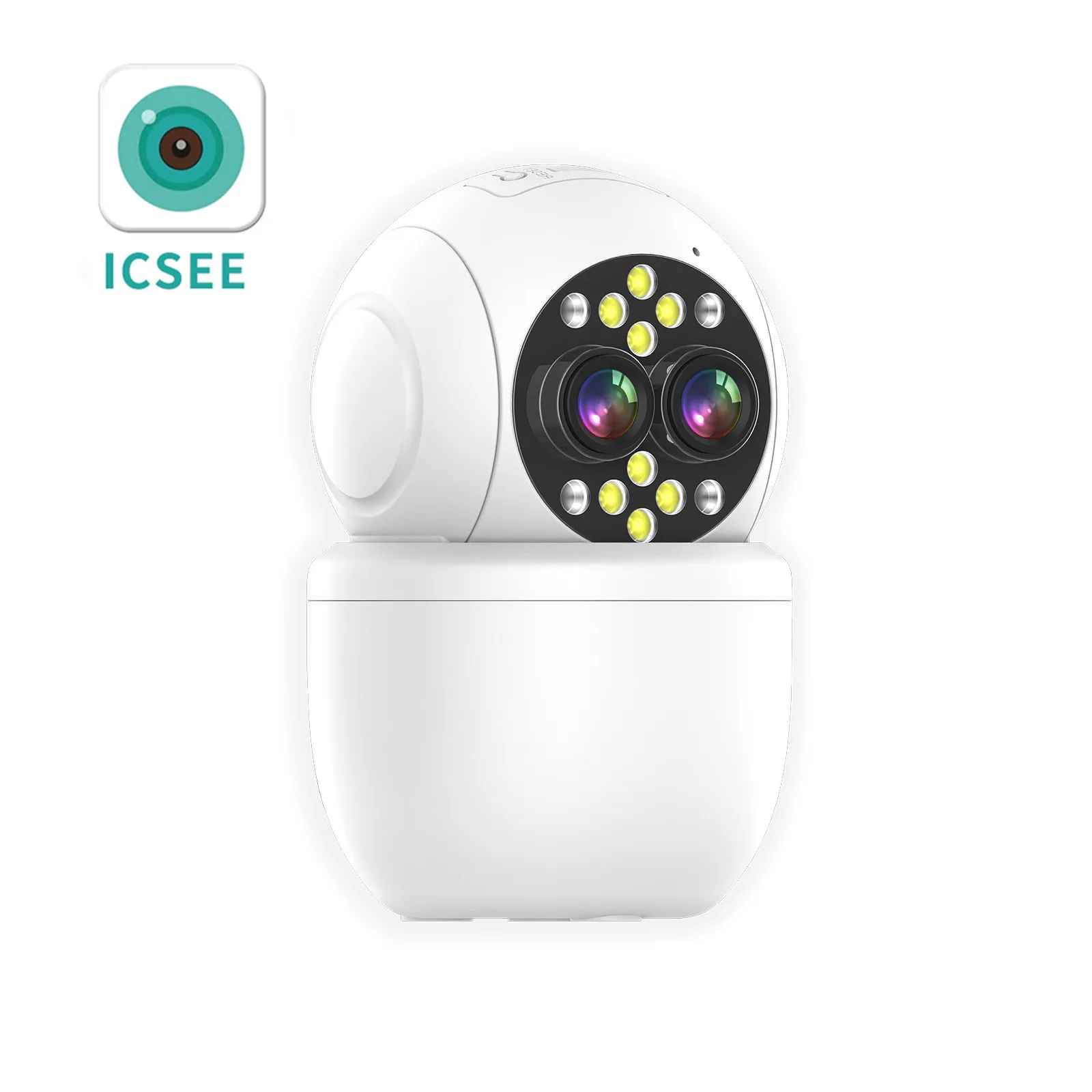 

2MP 1080P iCsee APP Dual Lens Wireless PTZ IP Dome Camera AI Humanoid Detection Full Color Home Security CCTV Baby Monitor