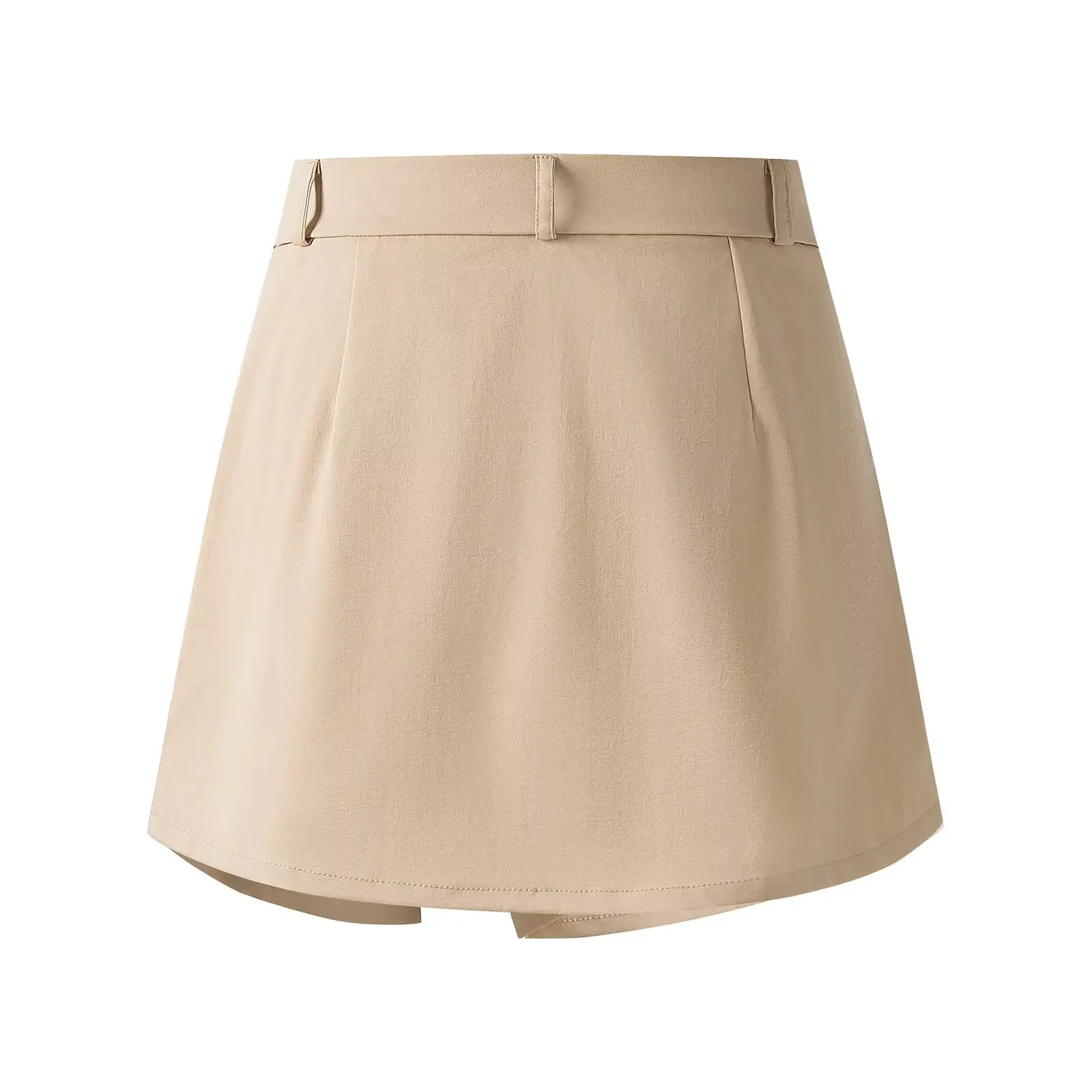2026 Summer Women's Vintage Daily High Waist Midi Mini Skirts Office Lady Elegant Asymmetric Versatile Design Polyester Skirts