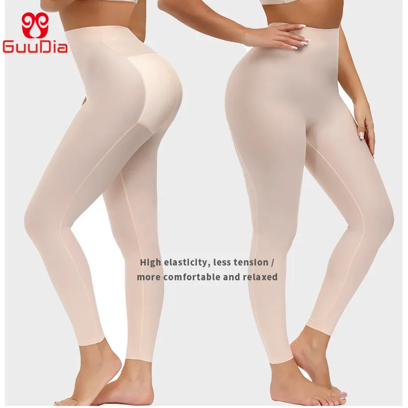 GUUDIA Footless Thigh Leg Shapers Legs Compression Shapewear Butt Lifting High Waisted Compression Leggings Shapewear Lifter