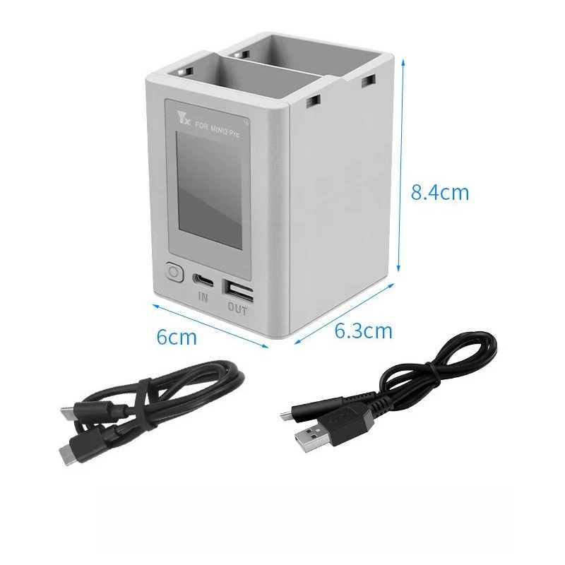 Two Way Charging Hub Drone Battery Charger Compatible with Mini 3 3Pro 4Pro Series Drone Accessories for Mini 3 4Pro Battery