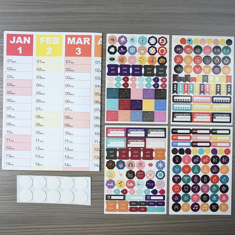 2025, kleur jaarlijkse Engelse kalender, wandkalender, creatief jaarlijks, vereenvoudig schema, planner, organisator, kalender