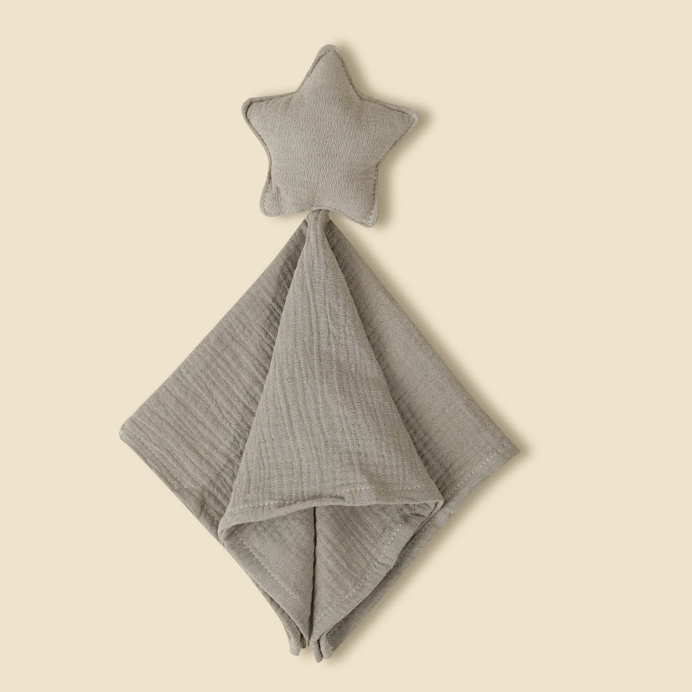 Star Soothing Towel Baby Pure Cotton Fashionable and Individualistic Small Blanket Baby Sleeping Companion Doll Saliva Towel New