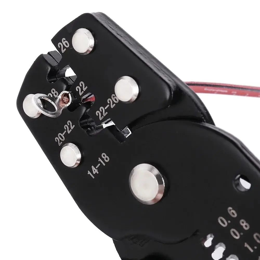 

Mini Size Electric Terminal Crimping Pliers Integrated Design 10-26 AWG Hand Crimping Tool Multiple Connector Cutting Function