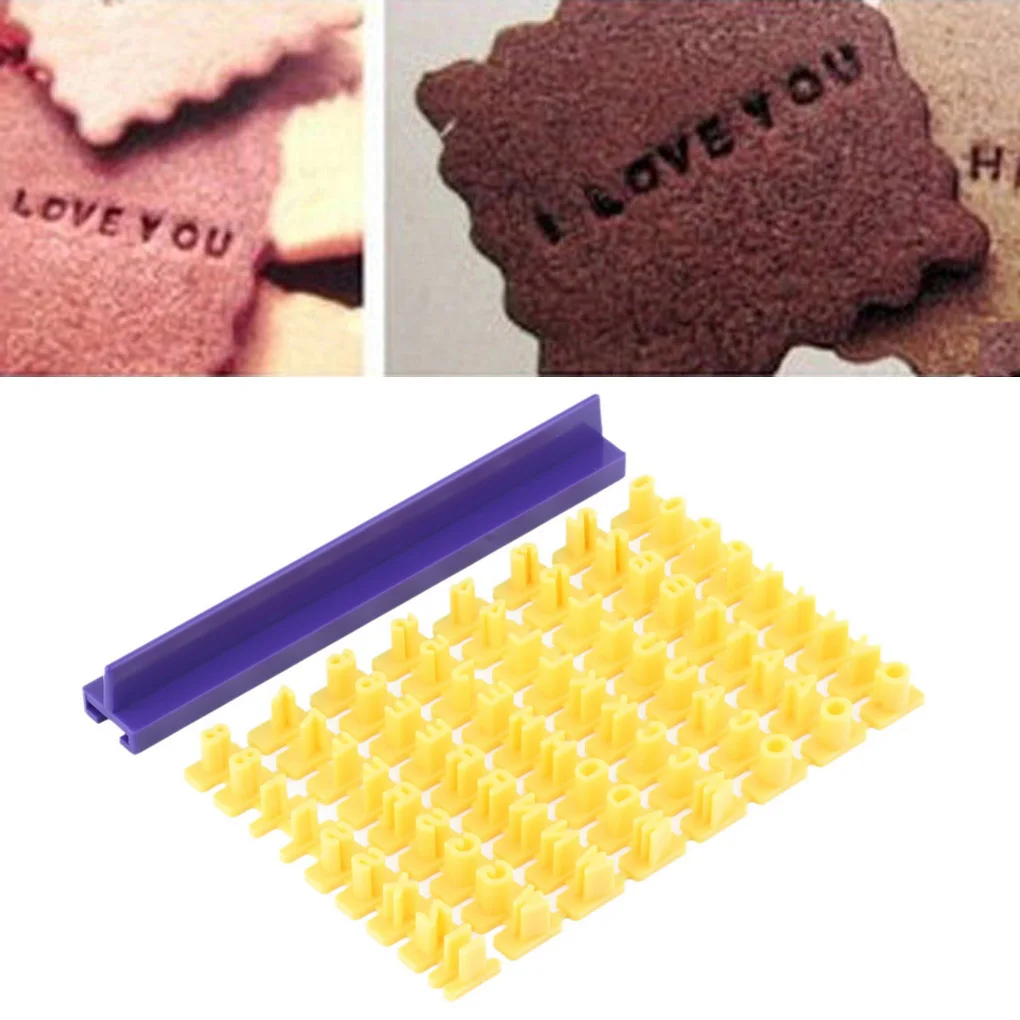 Biscuits Baking Printing Alphabet Mold Cookies Cutter Word Press Stamp Baking Mold Cake Curling Embossing Mold Cookie DIY Tools